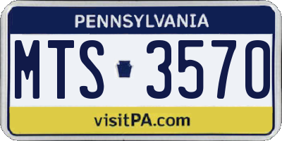 PA license plate MTS3570