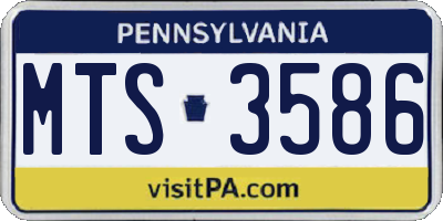PA license plate MTS3586