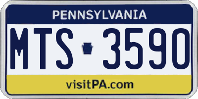 PA license plate MTS3590