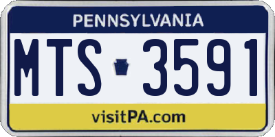 PA license plate MTS3591