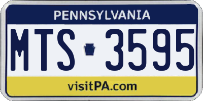 PA license plate MTS3595