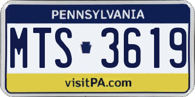 PA license plate MTS3619
