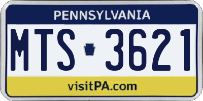 PA license plate MTS3621