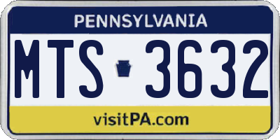 PA license plate MTS3632