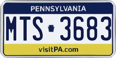 PA license plate MTS3683