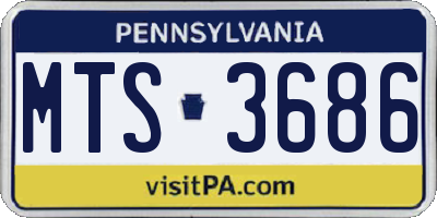 PA license plate MTS3686