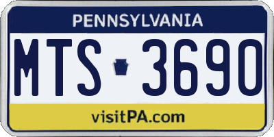 PA license plate MTS3690