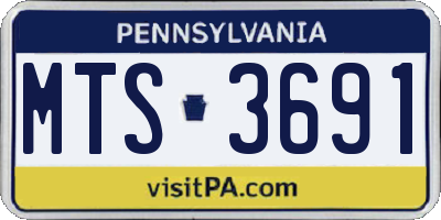 PA license plate MTS3691