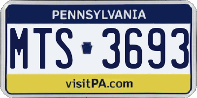 PA license plate MTS3693