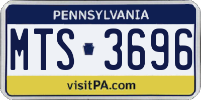 PA license plate MTS3696
