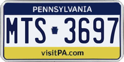 PA license plate MTS3697