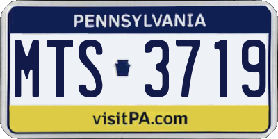PA license plate MTS3719