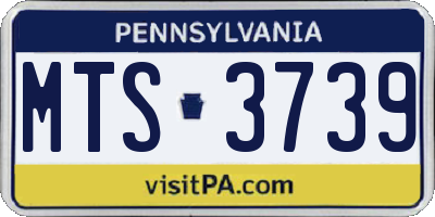 PA license plate MTS3739