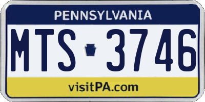 PA license plate MTS3746
