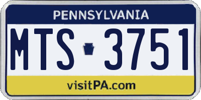 PA license plate MTS3751