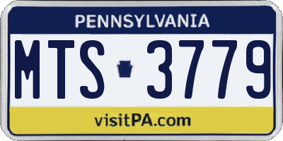 PA license plate MTS3779