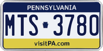 PA license plate MTS3780