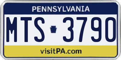 PA license plate MTS3790