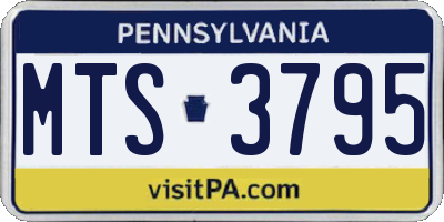 PA license plate MTS3795