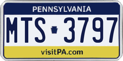 PA license plate MTS3797