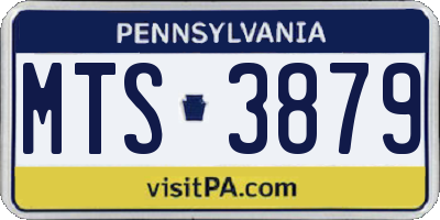 PA license plate MTS3879