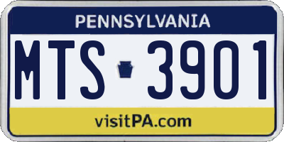 PA license plate MTS3901