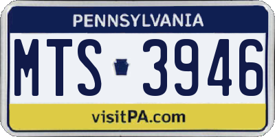 PA license plate MTS3946