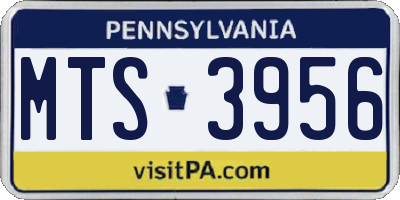 PA license plate MTS3956