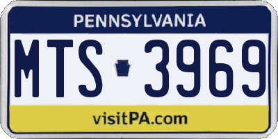 PA license plate MTS3969
