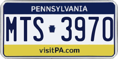 PA license plate MTS3970