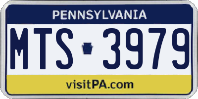 PA license plate MTS3979