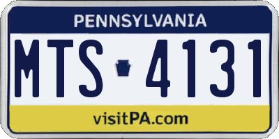 PA license plate MTS4131