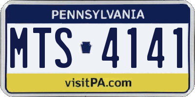 PA license plate MTS4141