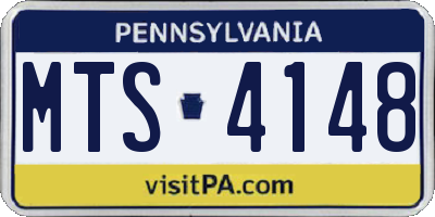PA license plate MTS4148
