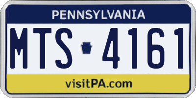 PA license plate MTS4161