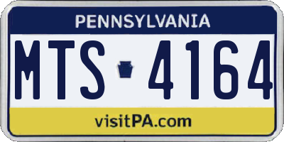PA license plate MTS4164