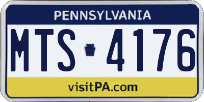 PA license plate MTS4176