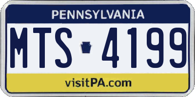 PA license plate MTS4199