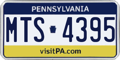 PA license plate MTS4395