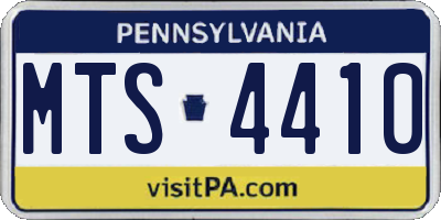 PA license plate MTS4410
