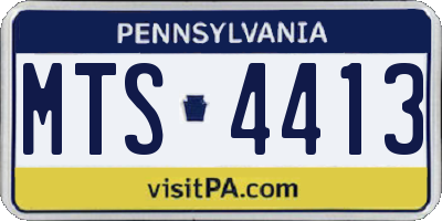 PA license plate MTS4413