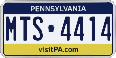 PA license plate MTS4414
