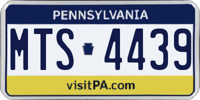 PA license plate MTS4439