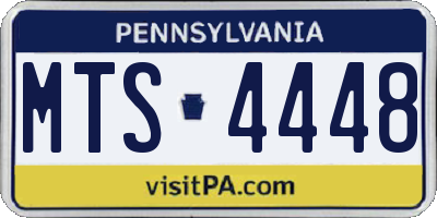 PA license plate MTS4448