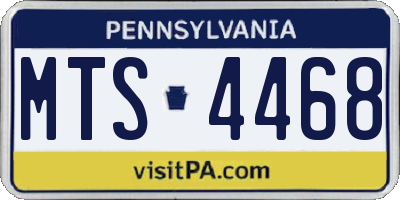 PA license plate MTS4468
