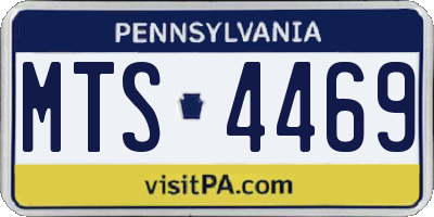 PA license plate MTS4469