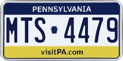 PA license plate MTS4479