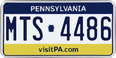 PA license plate MTS4486