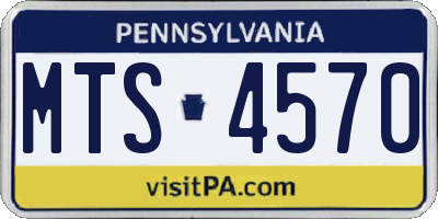 PA license plate MTS4570