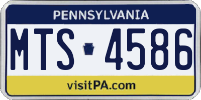 PA license plate MTS4586